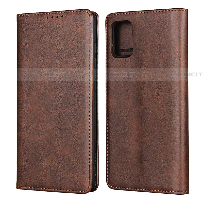 Coque Portefeuille Livre Cuir Etui Clapet L06 pour Samsung Galaxy A71 5G Marron Plus