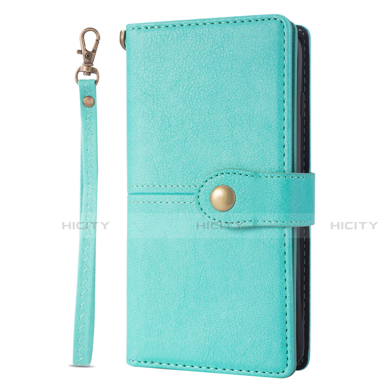 Coque Portefeuille Livre Cuir Etui Clapet L06 pour Samsung Galaxy S20 Plus 5G Cyan Plus