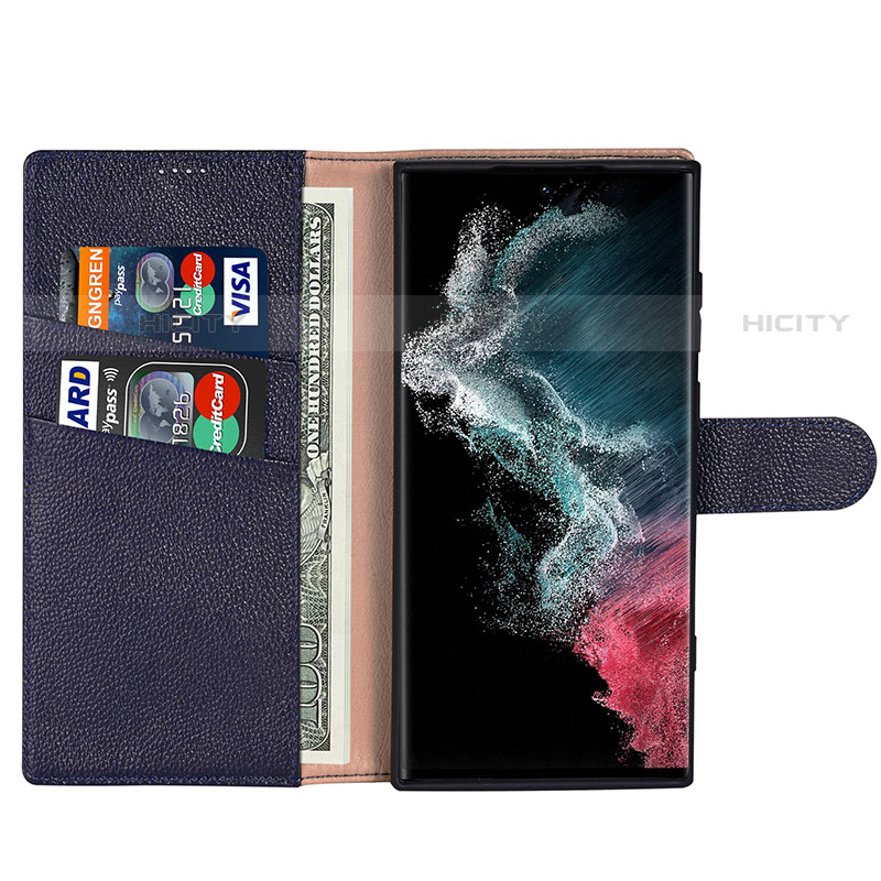 Coque Portefeuille Livre Cuir Etui Clapet L06 pour Samsung Galaxy S23 Ultra 5G Plus