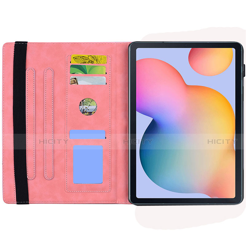 Coque Portefeuille Livre Cuir Etui Clapet L06 pour Samsung Galaxy Tab S6 Lite 4G 10.4 SM-P615 Plus