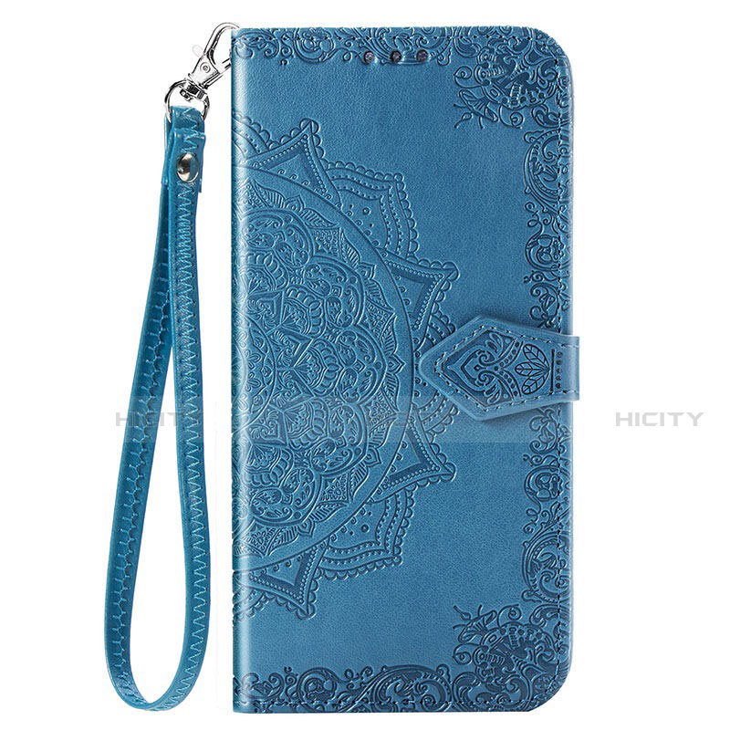 Coque Portefeuille Livre Cuir Etui Clapet L06 pour Vivo V20 Pro 5G Bleu Plus