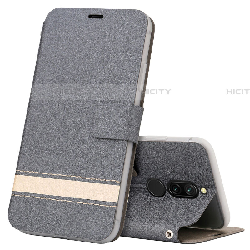 Coque Portefeuille Livre Cuir Etui Clapet L06 pour Xiaomi Redmi 8 Gris Plus