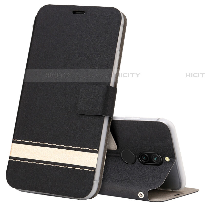 Coque Portefeuille Livre Cuir Etui Clapet L06 pour Xiaomi Redmi 8 Noir Plus