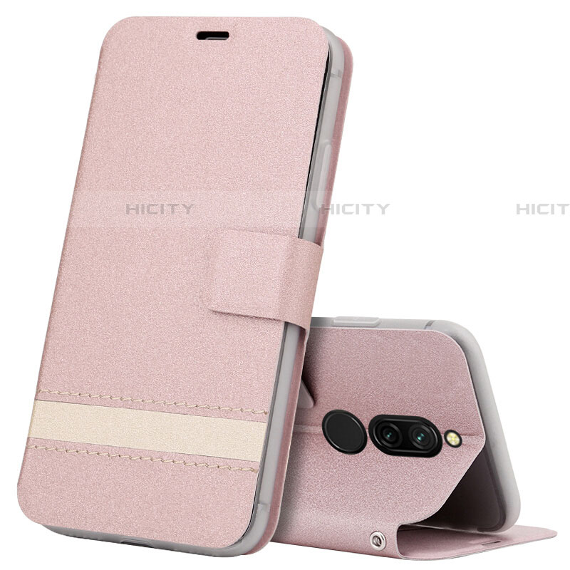 Coque Portefeuille Livre Cuir Etui Clapet L06 pour Xiaomi Redmi 8 Or Rose Plus