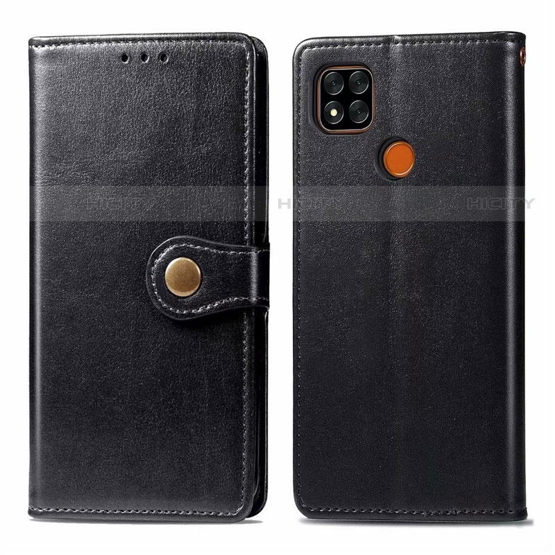 Coque Portefeuille Livre Cuir Etui Clapet L06 pour Xiaomi Redmi 9 India Noir Plus