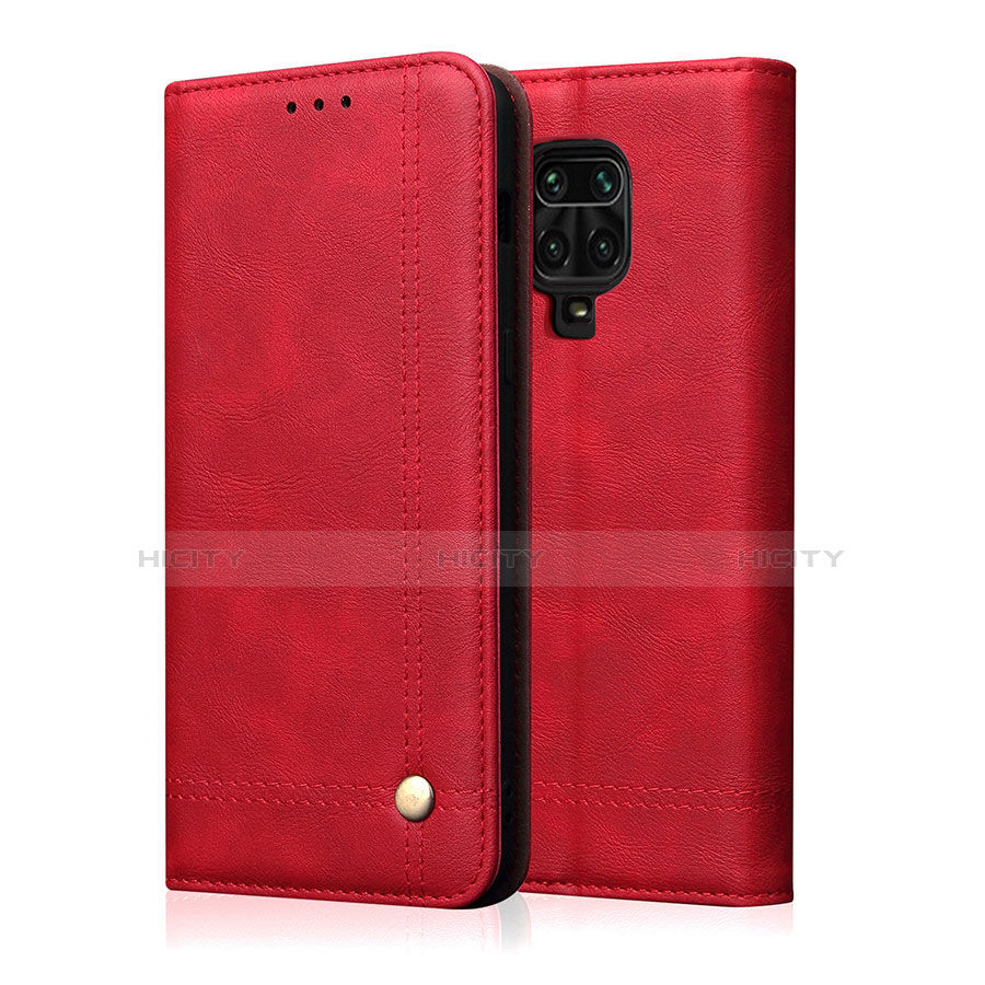 Coque Portefeuille Livre Cuir Etui Clapet L06 pour Xiaomi Redmi Note 9 Pro Rouge Plus