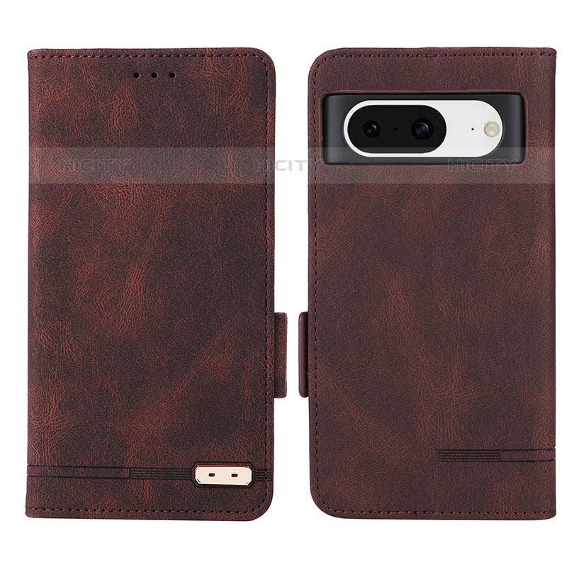 Coque Portefeuille Livre Cuir Etui Clapet L06Z pour Google Pixel 8 5G Marron Plus