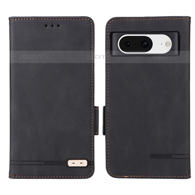 Coque Portefeuille Livre Cuir Etui Clapet L06Z pour Google Pixel 8 5G Noir Plus