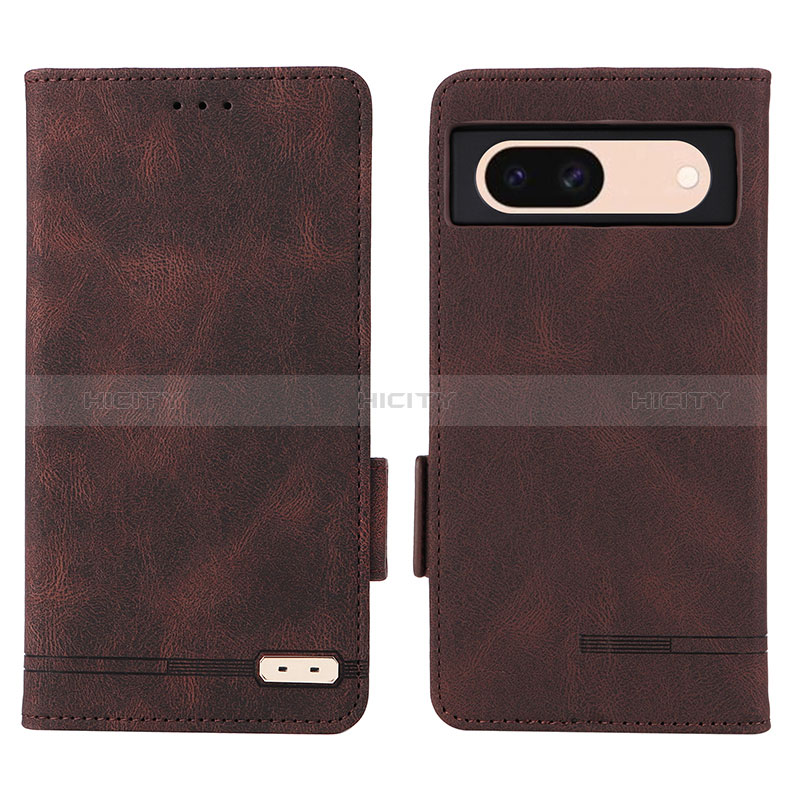 Coque Portefeuille Livre Cuir Etui Clapet L06Z pour Google Pixel 8a 5G Marron Plus