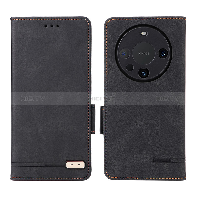 Coque Portefeuille Livre Cuir Etui Clapet L06Z pour Huawei Mate 60 Noir Plus