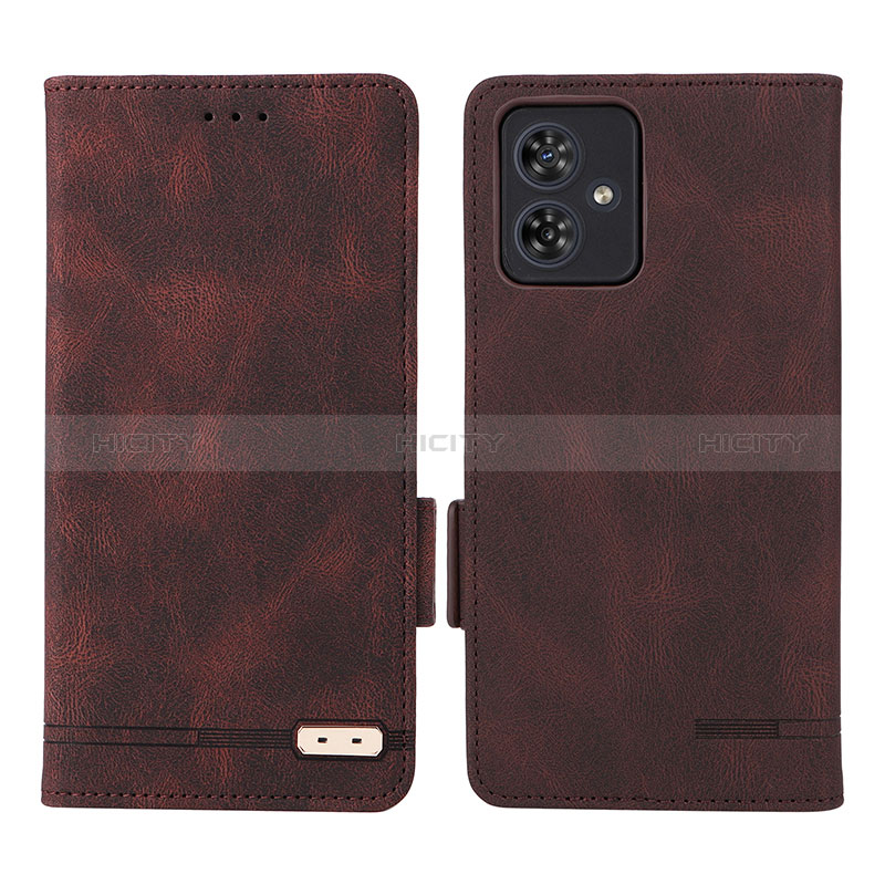 Coque Portefeuille Livre Cuir Etui Clapet L06Z pour Motorola Moto G54 5G Marron Plus