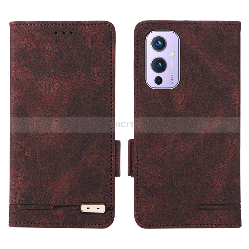 Coque Portefeuille Livre Cuir Etui Clapet L06Z pour OnePlus 9 5G Marron Plus