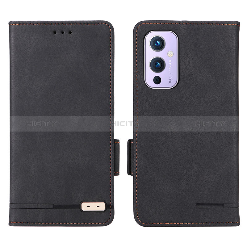 Coque Portefeuille Livre Cuir Etui Clapet L06Z pour OnePlus 9 5G Noir Plus