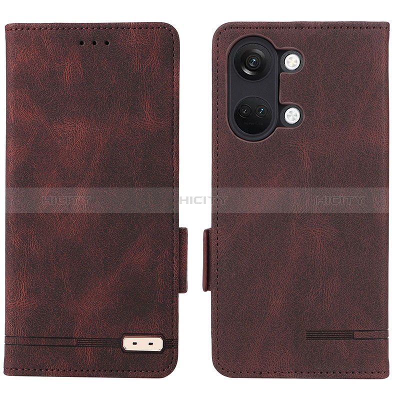 Coque Portefeuille Livre Cuir Etui Clapet L06Z pour OnePlus Ace 2V 5G Marron Plus