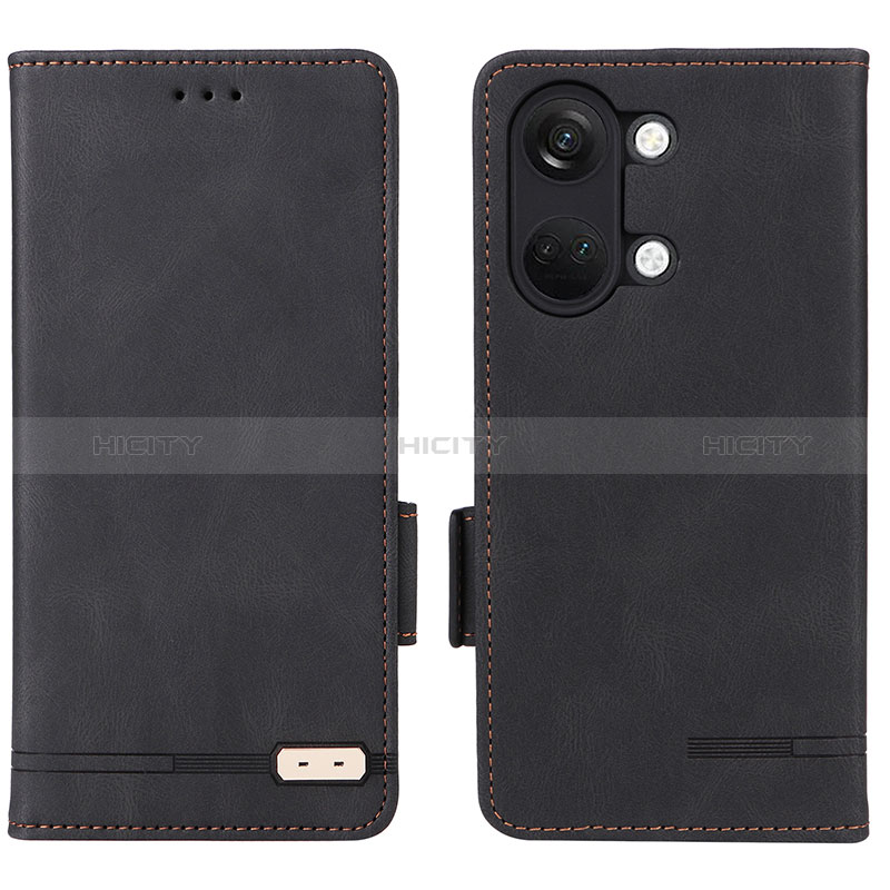 Coque Portefeuille Livre Cuir Etui Clapet L06Z pour OnePlus Ace 2V 5G Noir Plus