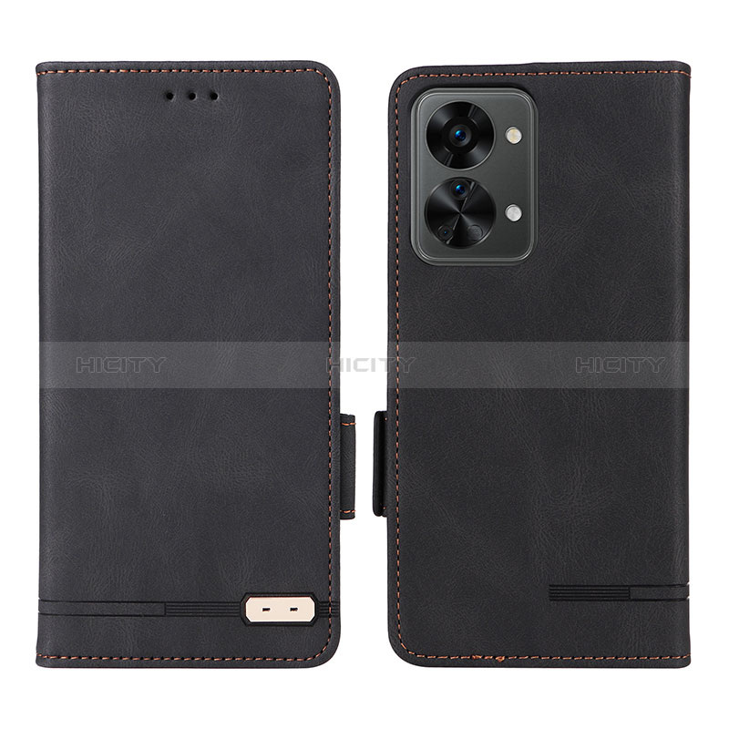 Coque Portefeuille Livre Cuir Etui Clapet L06Z pour OnePlus Nord 2T 5G Noir Plus