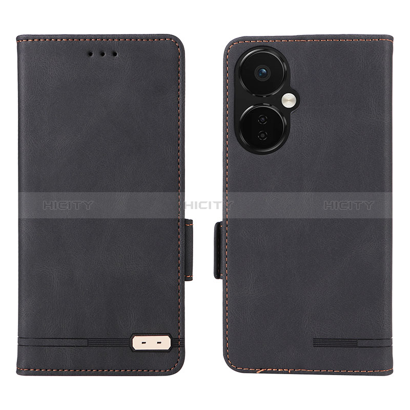 Coque Portefeuille Livre Cuir Etui Clapet L06Z pour OnePlus Nord CE 3 5G Noir Plus