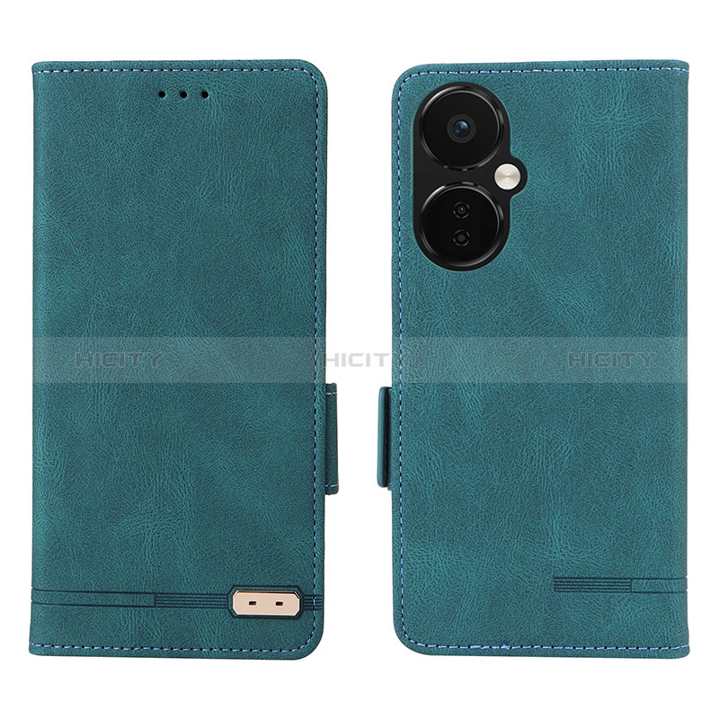 Coque Portefeuille Livre Cuir Etui Clapet L06Z pour Oppo K11x 5G Vert Plus