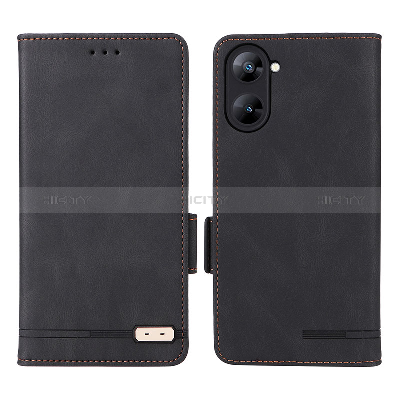 Coque Portefeuille Livre Cuir Etui Clapet L06Z pour Realme 10S 5G Noir Plus