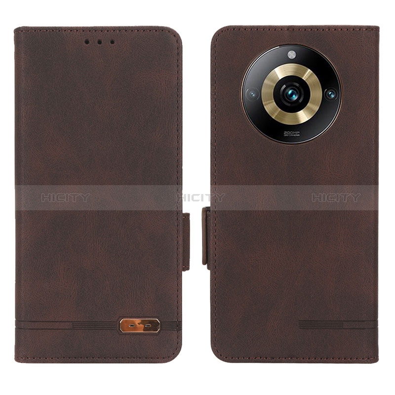 Coque Portefeuille Livre Cuir Etui Clapet L06Z pour Realme 11 Pro 5G Marron Plus