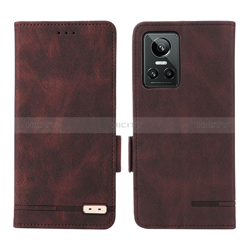 Coque Portefeuille Livre Cuir Etui Clapet L06Z pour Realme GT Neo3 5G Marron Plus