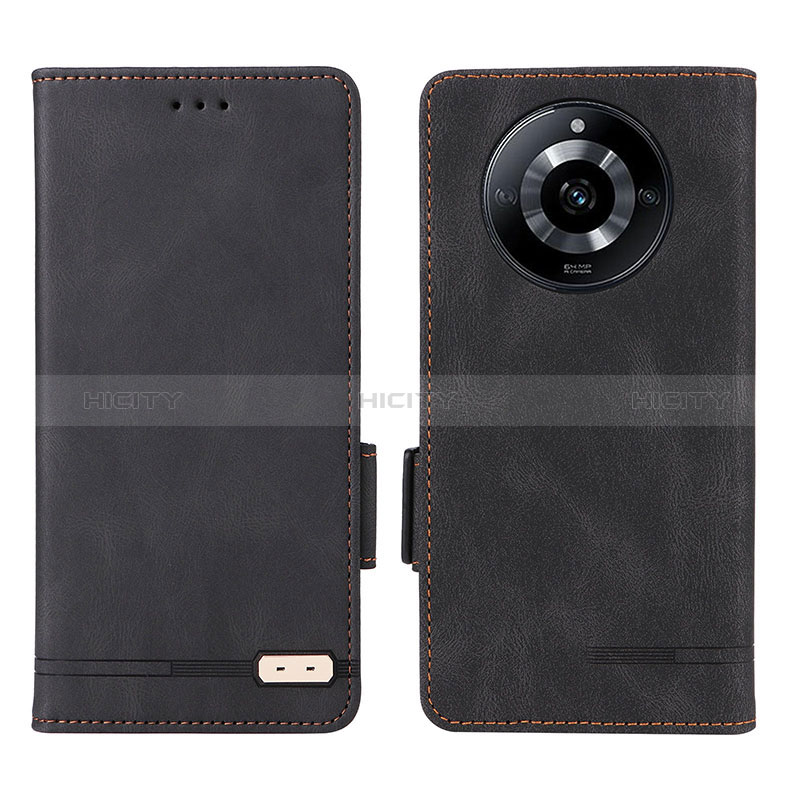 Coque Portefeuille Livre Cuir Etui Clapet L06Z pour Realme Narzo 60 5G Noir Plus