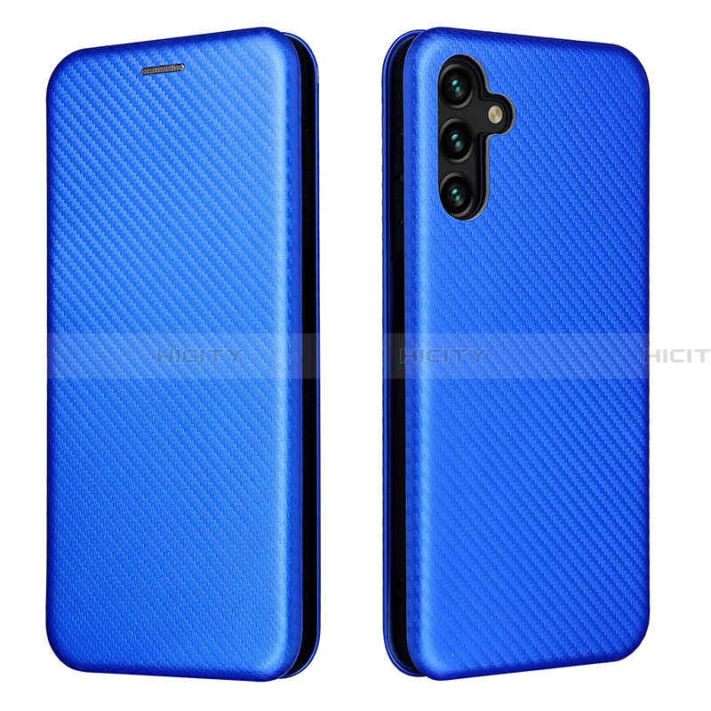 Coque Portefeuille Livre Cuir Etui Clapet L06Z pour Samsung Galaxy A13 5G Bleu Plus