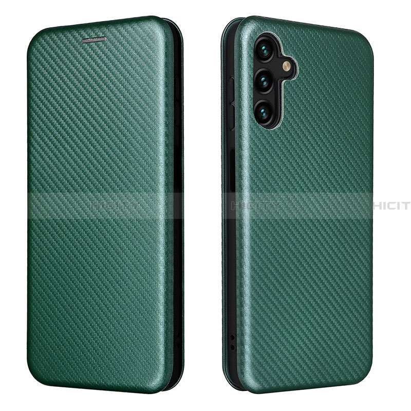 Coque Portefeuille Livre Cuir Etui Clapet L06Z pour Samsung Galaxy A13 5G Vert Plus