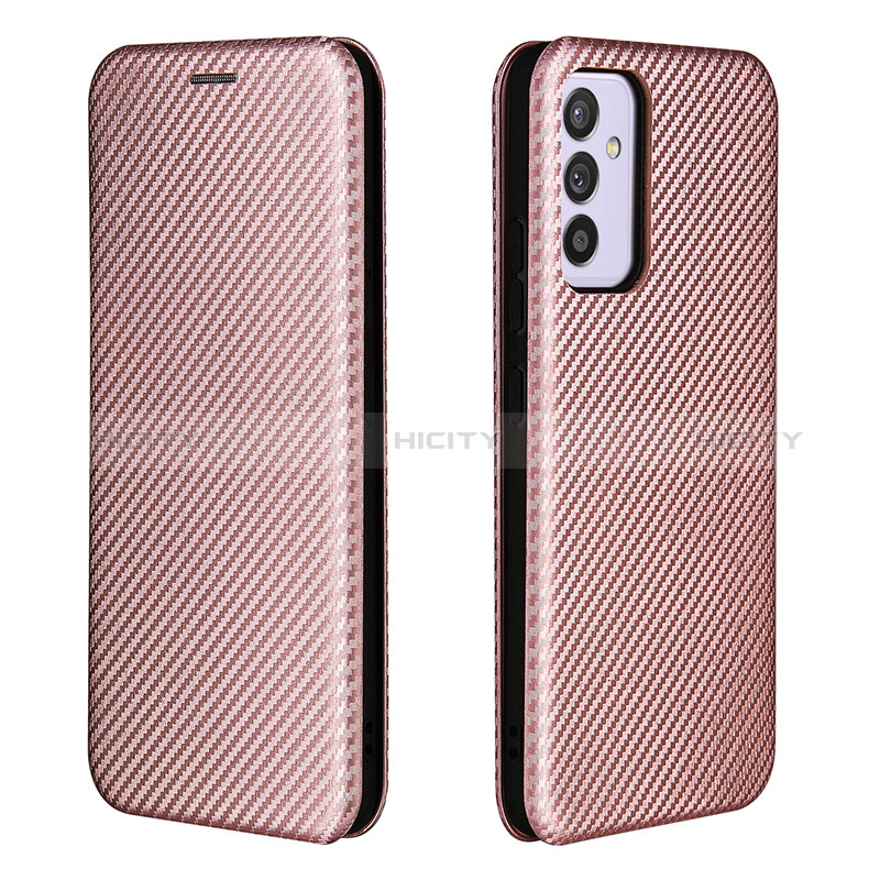 Coque Portefeuille Livre Cuir Etui Clapet L06Z pour Samsung Galaxy A15 4G Or Rose Plus