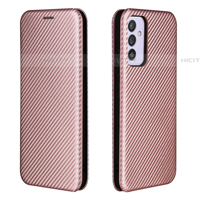 Coque Portefeuille Livre Cuir Etui Clapet L06Z pour Samsung Galaxy A24 4G Or Rose Plus