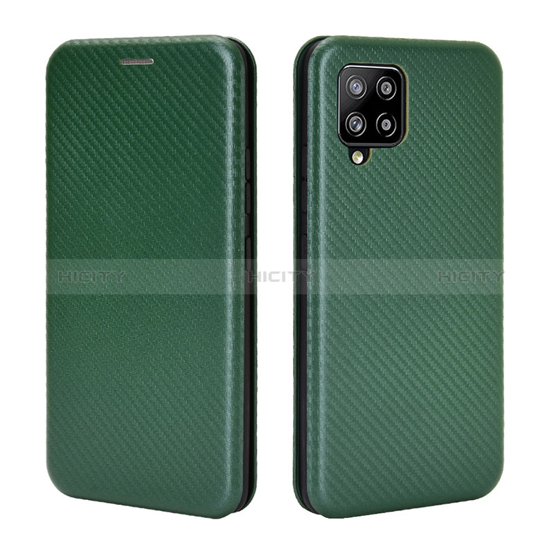 Coque Portefeuille Livre Cuir Etui Clapet L06Z pour Samsung Galaxy A42 5G Vert Plus