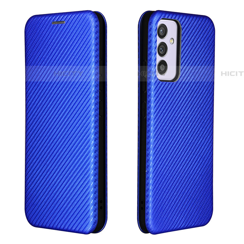 Coque Portefeuille Livre Cuir Etui Clapet L06Z pour Samsung Galaxy A82 5G Bleu Plus