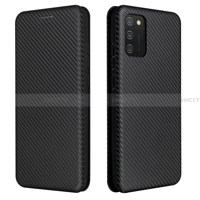 Coque Portefeuille Livre Cuir Etui Clapet L06Z pour Samsung Galaxy F02S SM-E025F Noir Plus