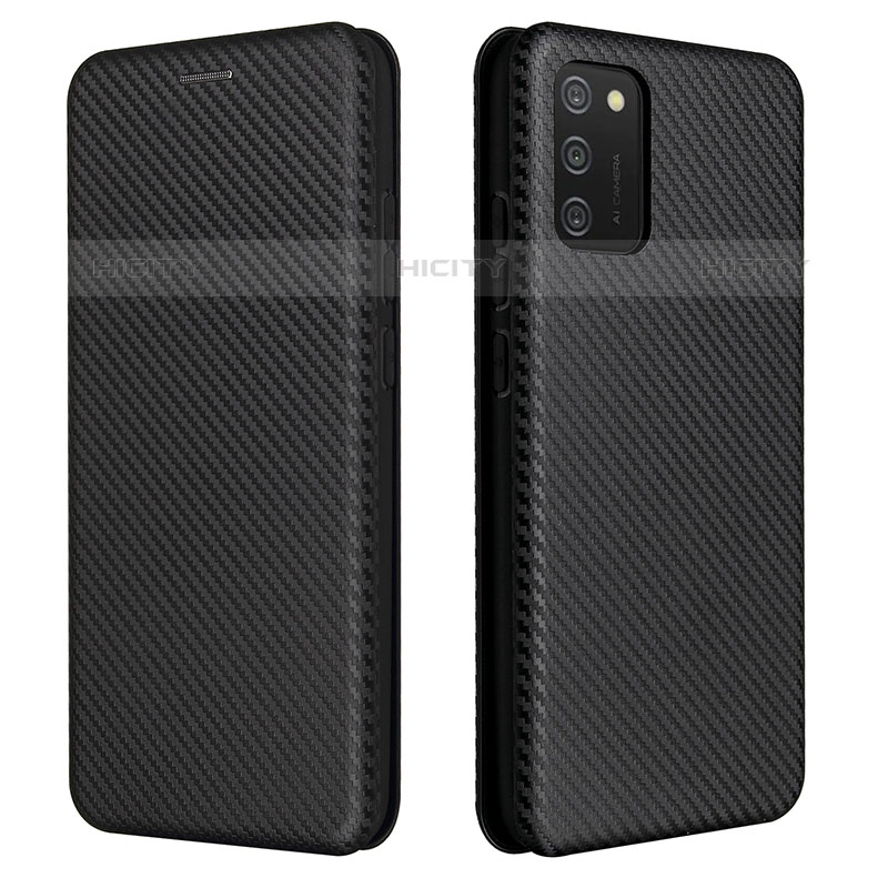 Coque Portefeuille Livre Cuir Etui Clapet L06Z pour Samsung Galaxy M02s Noir Plus