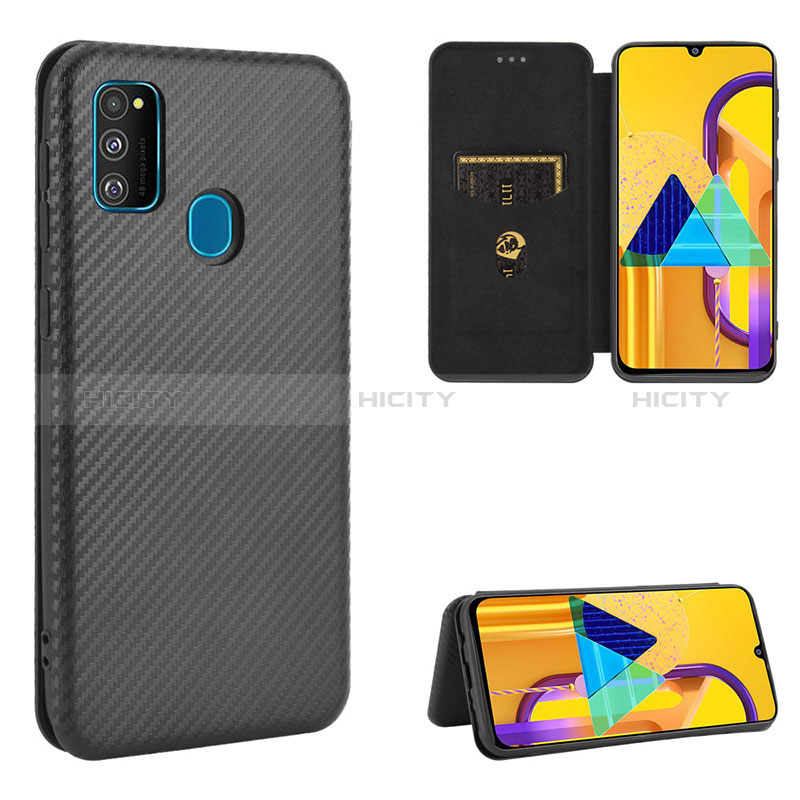 Coque Portefeuille Livre Cuir Etui Clapet L06Z pour Samsung Galaxy M30s Noir Plus