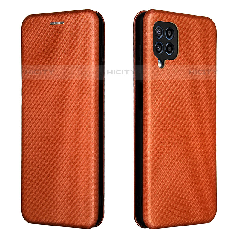 Coque Portefeuille Livre Cuir Etui Clapet L06Z pour Samsung Galaxy M32 4G Marron Plus