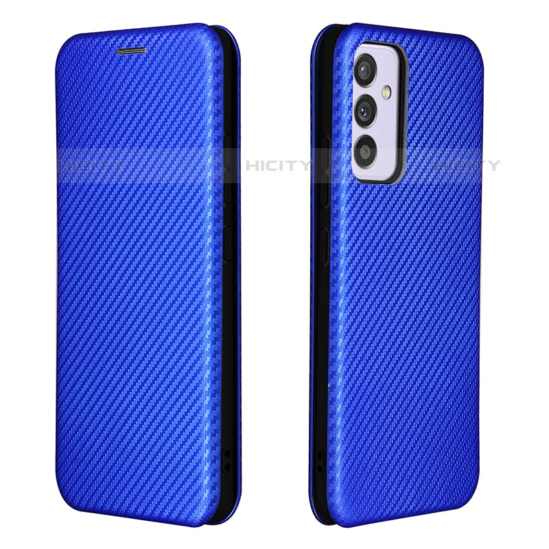 Coque Portefeuille Livre Cuir Etui Clapet L06Z pour Samsung Galaxy Quantum2 5G Bleu Plus