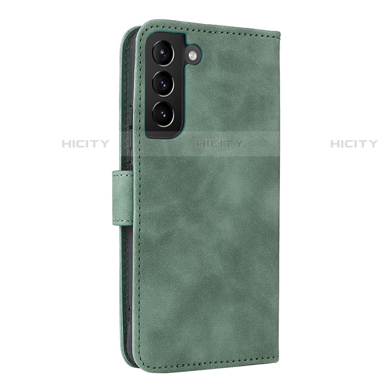 Coque Portefeuille Livre Cuir Etui Clapet L06Z pour Samsung Galaxy S21 FE 5G Vert Plus