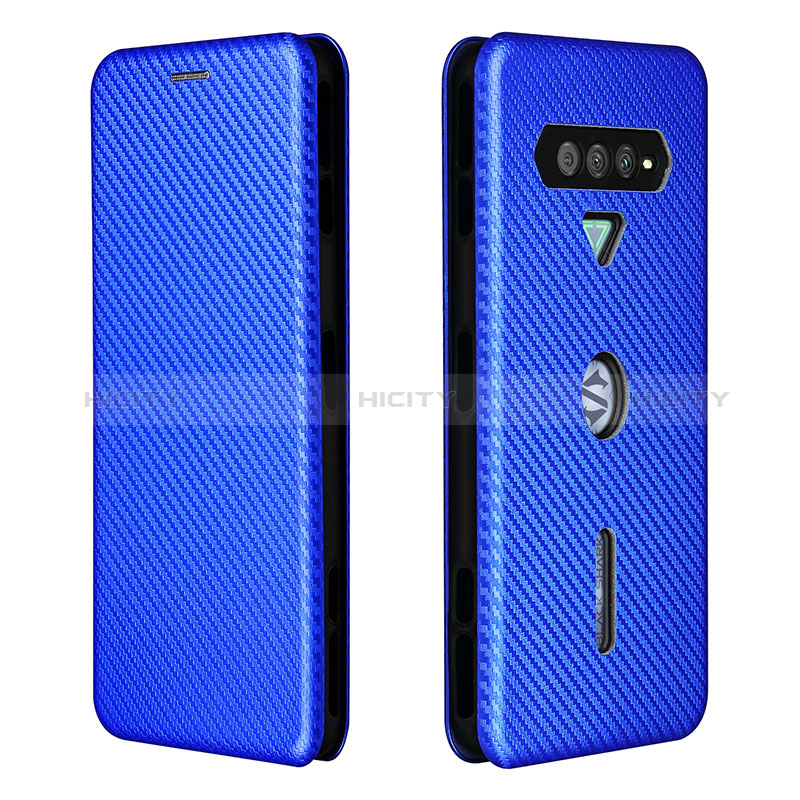 Coque Portefeuille Livre Cuir Etui Clapet L06Z pour Xiaomi Black Shark 4 5G Bleu Plus