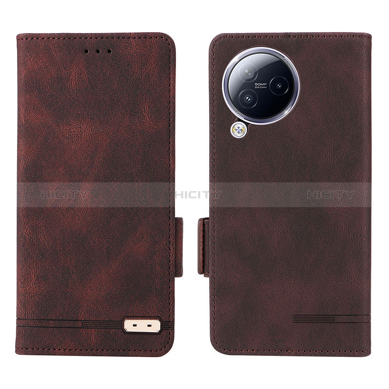 Coque Portefeuille Livre Cuir Etui Clapet L06Z pour Xiaomi Civi 3 5G Marron Plus