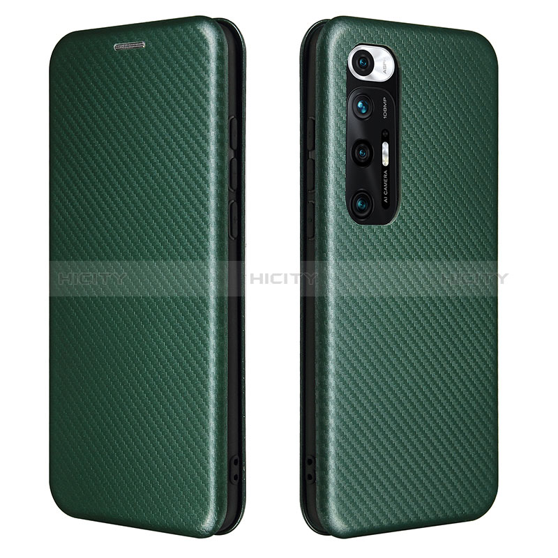 Coque Portefeuille Livre Cuir Etui Clapet L06Z pour Xiaomi Mi 10S 5G Vert Plus