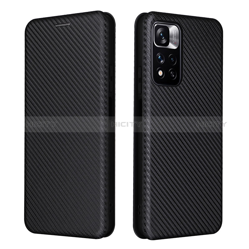 Coque Portefeuille Livre Cuir Etui Clapet L06Z pour Xiaomi Mi 11i 5G (2022) Noir Plus