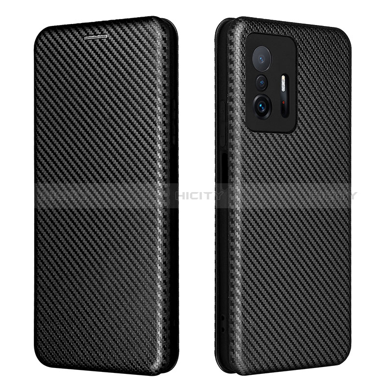 Coque Portefeuille Livre Cuir Etui Clapet L06Z pour Xiaomi Mi 11T 5G Noir Plus