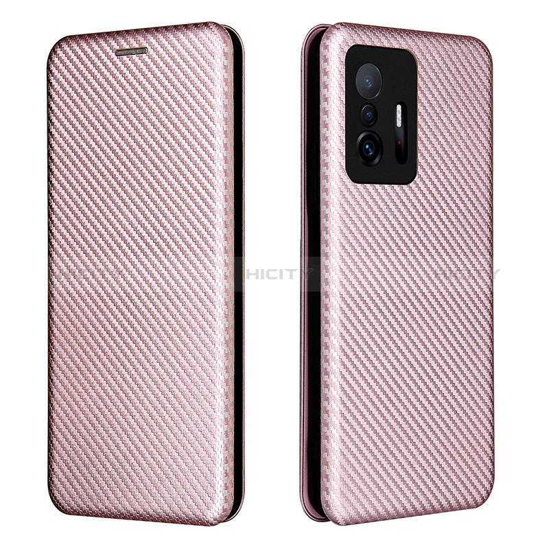 Coque Portefeuille Livre Cuir Etui Clapet L06Z pour Xiaomi Mi 11T 5G Or Rose Plus