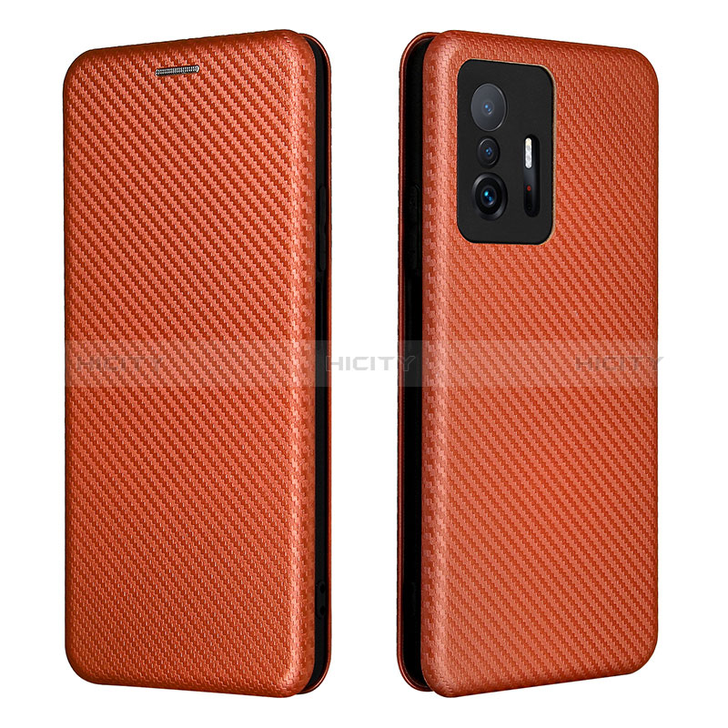 Coque Portefeuille Livre Cuir Etui Clapet L06Z pour Xiaomi Mi 11T Pro 5G Marron Plus