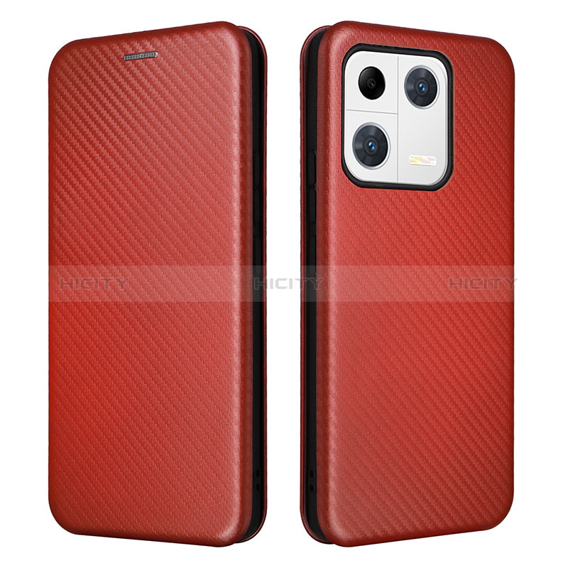 Coque Portefeuille Livre Cuir Etui Clapet L06Z pour Xiaomi Mi 13 Pro 5G Marron Plus