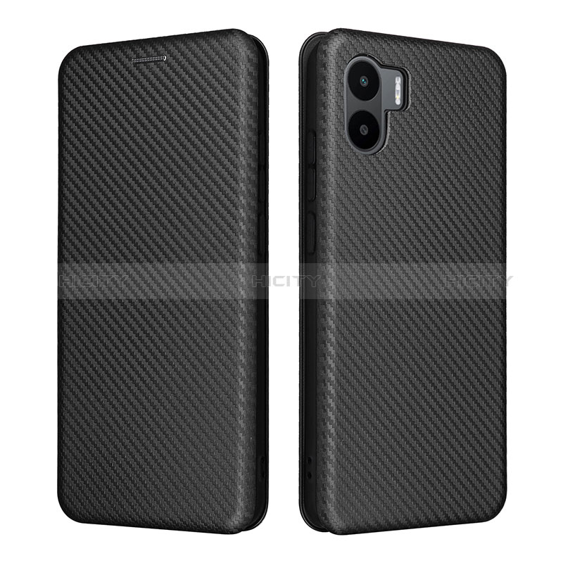 Coque Portefeuille Livre Cuir Etui Clapet L06Z pour Xiaomi Poco C50 Noir Plus