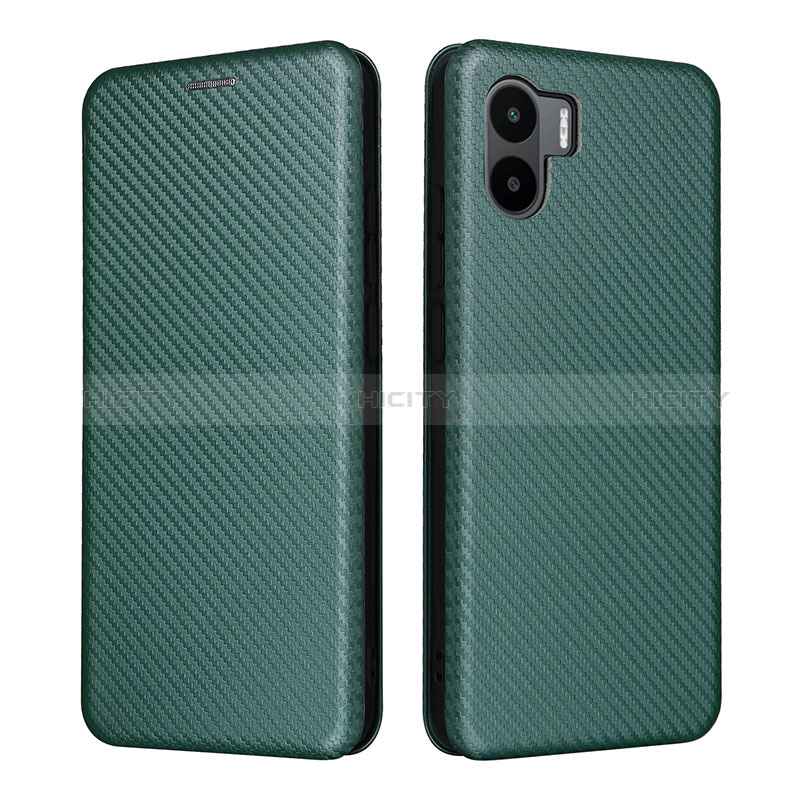 Coque Portefeuille Livre Cuir Etui Clapet L06Z pour Xiaomi Poco C50 Vert Plus