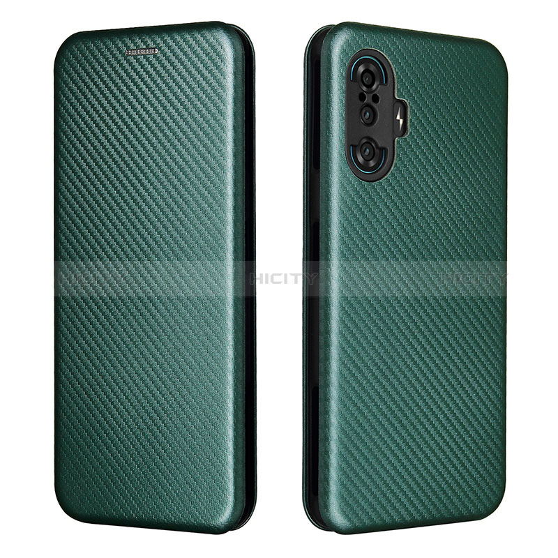 Coque Portefeuille Livre Cuir Etui Clapet L06Z pour Xiaomi Poco F3 GT 5G Vert Plus