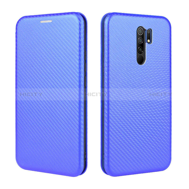 Coque Portefeuille Livre Cuir Etui Clapet L06Z pour Xiaomi Poco M2 Bleu Plus